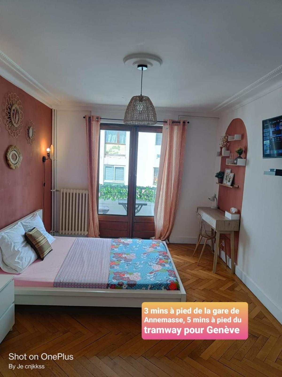 Homestay Belle D'hote Avec Balcon Prive - 3 Mins Gare - Geneve Acces Direct *
